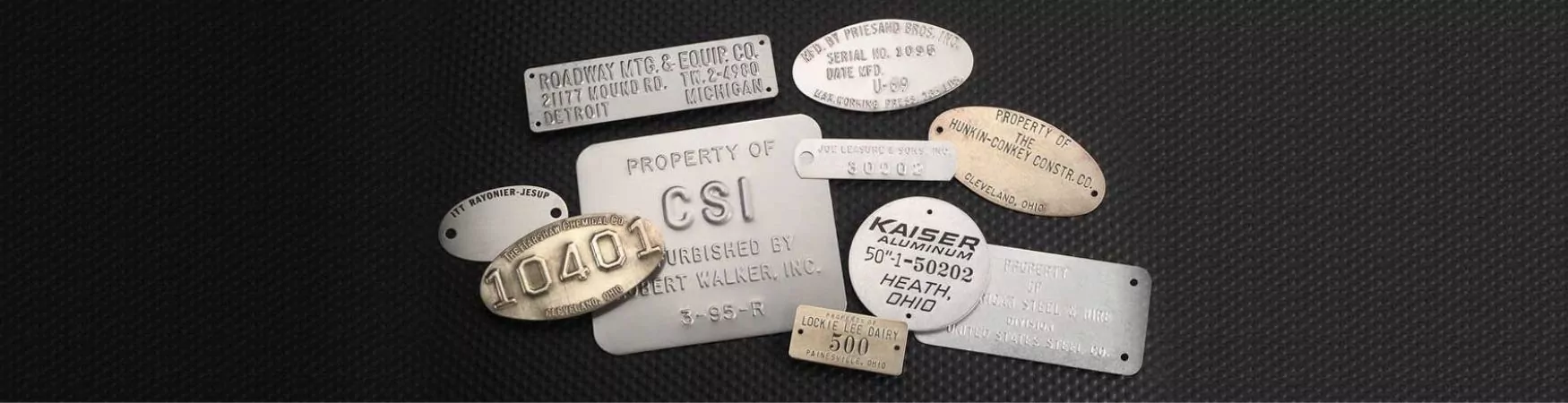 Custom metal tags