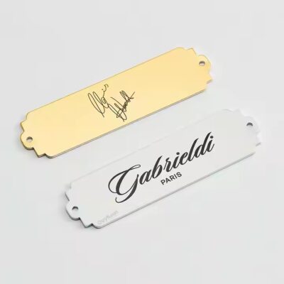 Custom Printed Metal Tags with Full-Color Graphics and Text