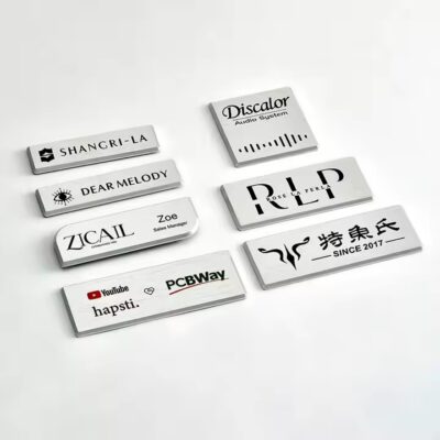 Custom Printed Metal Tags with Full-Color Graphics and Text