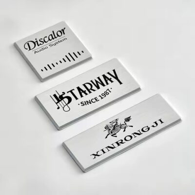 Custom Printed Metal Tags with Full-Color Graphics and Text