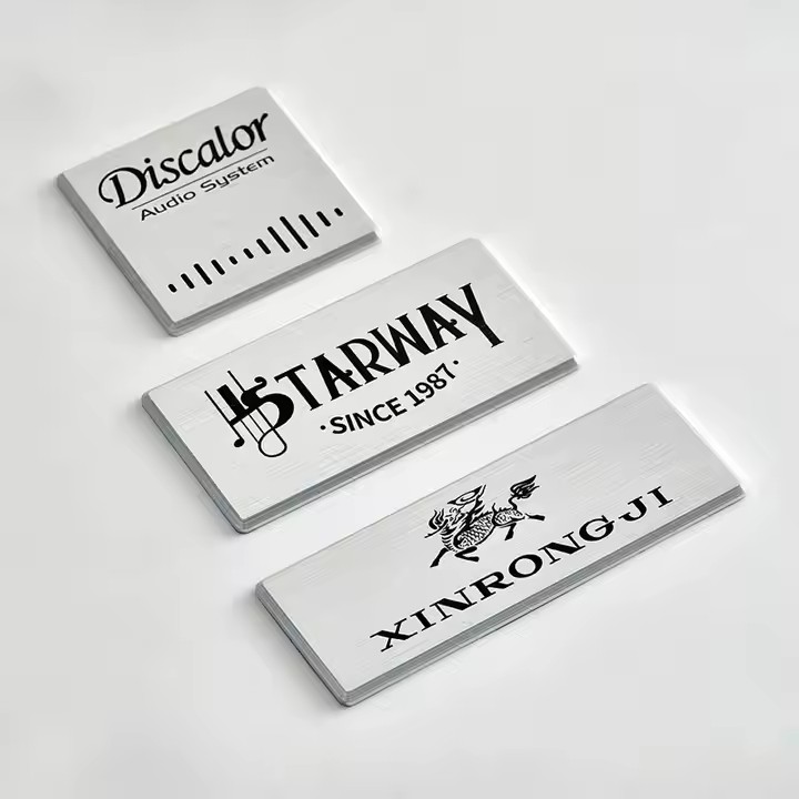 Custom Printed Metal Tags with Full-Color Graphics and Text