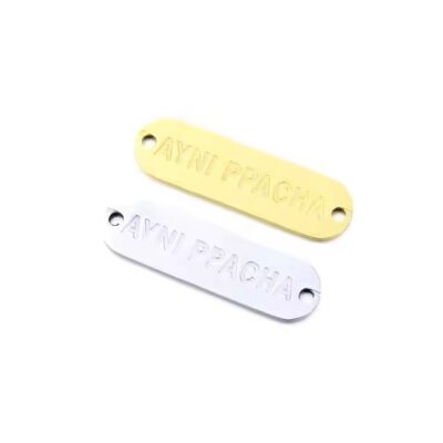 Stamped Metal Tags with Embossed Serial Numbers and Codes

