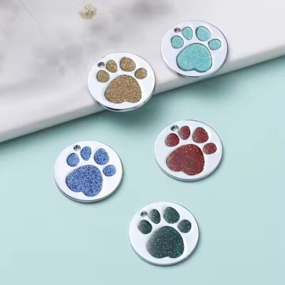 Custom Engraved Metal Pet ID Tags with Dog and Cat Names

