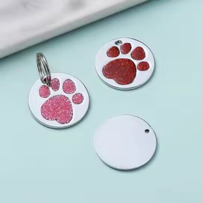 Custom Engraved Metal Pet ID Tags with Dog and Cat Names

