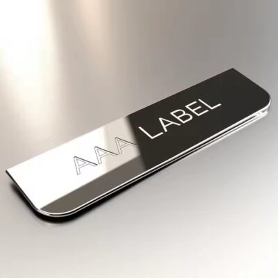 Etched Metal Tags with Custom Logos and Technical Information