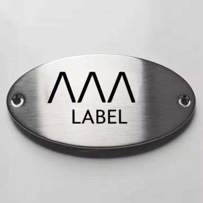 Etched Metal Tags with Custom Logos and Technical Information