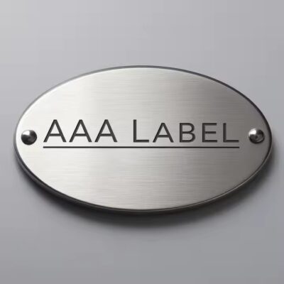 Etched Metal Tags with Custom Logos and Technical Information