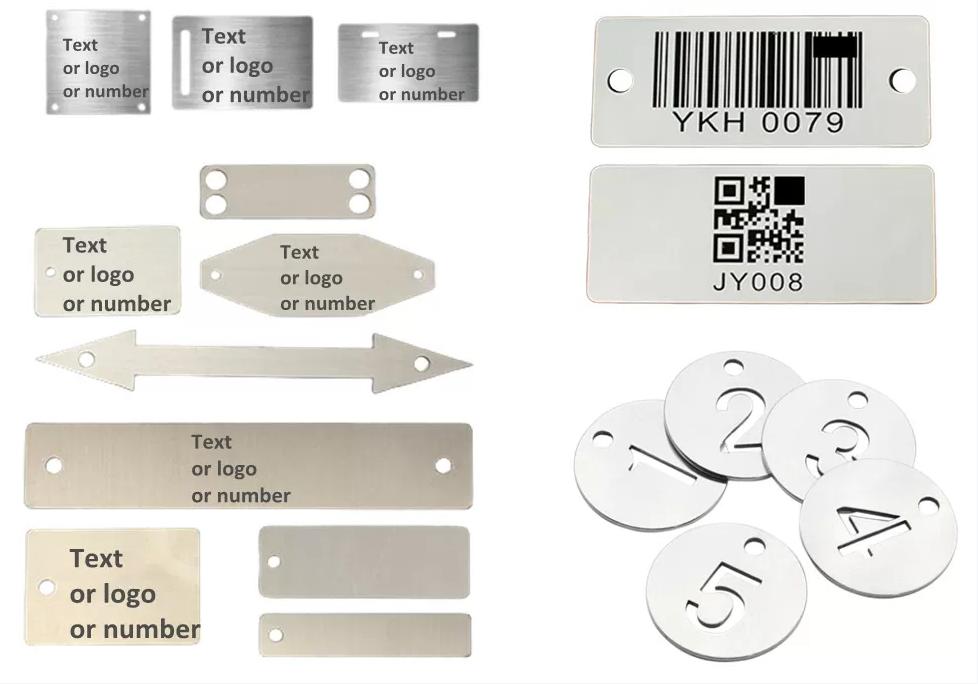 different material metal tags