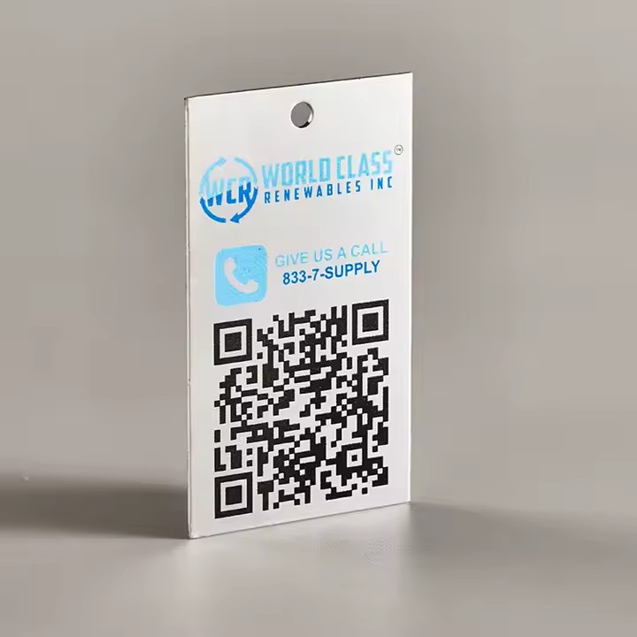 Low-Cost Laser Engraved Metal Barcode and QR Code Tags