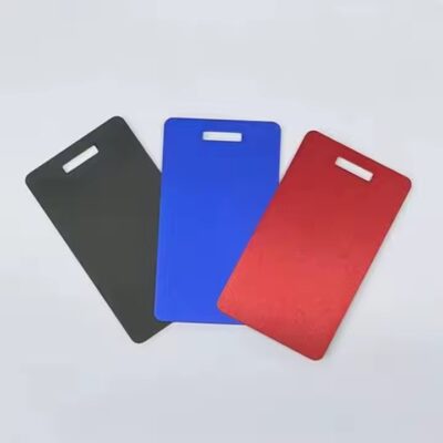 Customizable aluminum luggage tags for travel bags