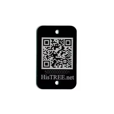 Custom adhesive aluminum asset tag for industrial equipment