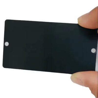 Blank anodized aluminum tag for engraving and industrial labeling