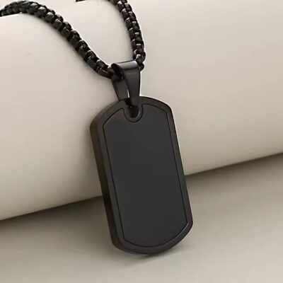 Stainless Steel DIY Custom Pendant Military Dog Tag


