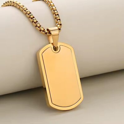 Stainless Steel DIY Custom Pendant Military Dog Tag

