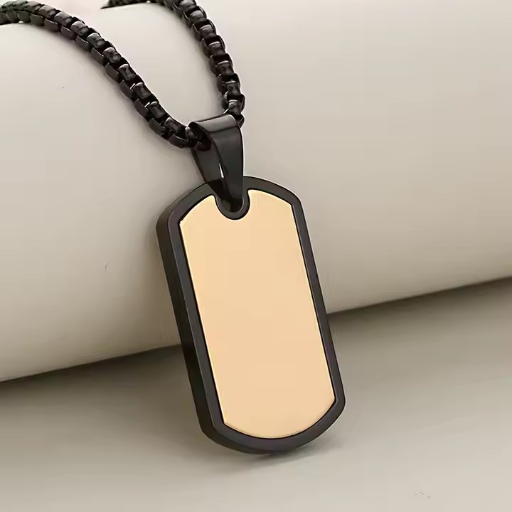 Stainless Steel DIY Custom Pendant Military Dog Tag