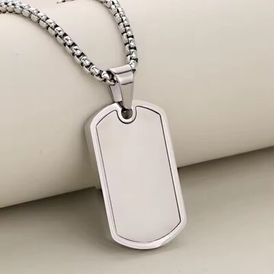 Stainless Steel DIY Custom Pendant Military Dog Tag

