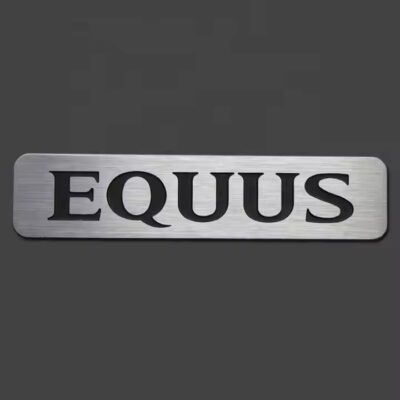 Custom Embossed Aluminum Logo Tags for Industrial Branding