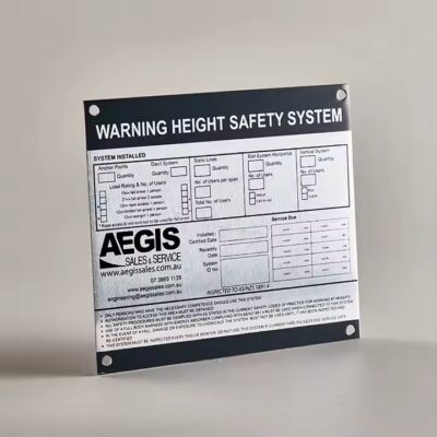 Aluminum Industrial Tags for Machinery Equipment Labeling