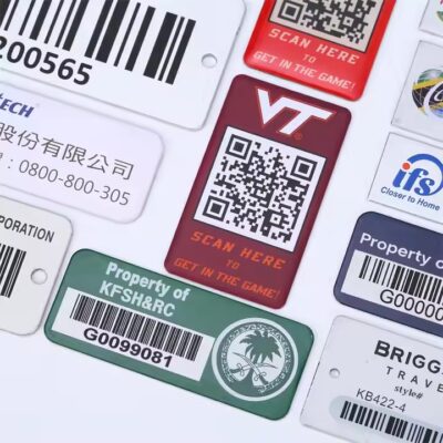 Laser Printed QR Code and Barcode Aluminum Tree Tag