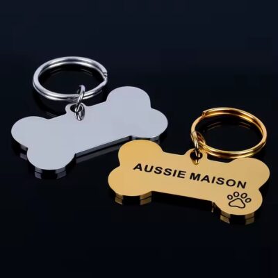 Stainless Steel Bone-Shaped Pet ID Tag