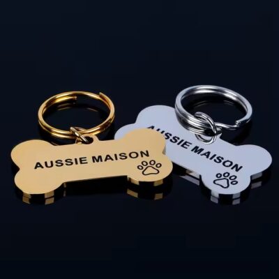 Stainless Steel Bone-Shaped Pet ID Tag