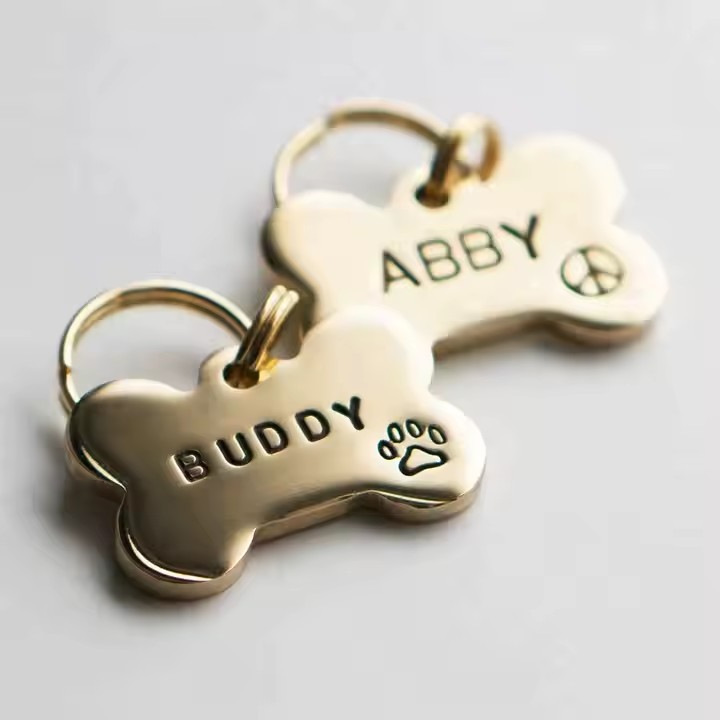 Stainless Steel Bone-Shaped Pet ID Tag
