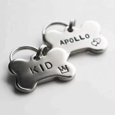 Stainless Steel Bone-Shaped Pet ID Tag
