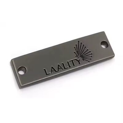 High-quality engraved metal tag for clothing and handbag branding