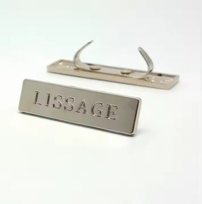 Wholesale custom engraved metal tags for fashion handbags and accessories