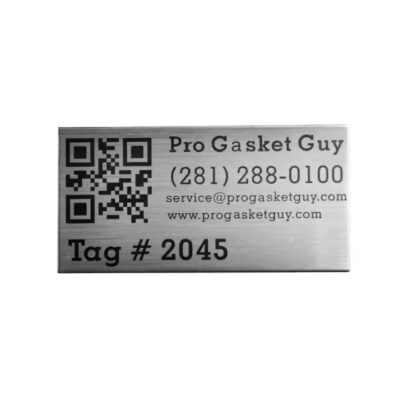Adhesive Stainless Steel Asset Tag with Custom Engraving