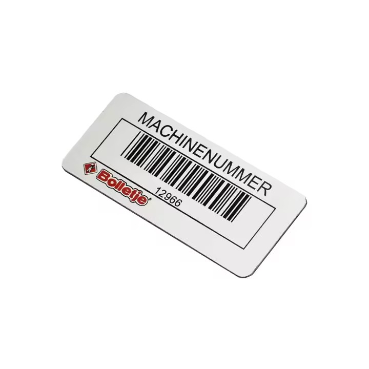 Adhesive Stainless Steel Asset Tag with Custom Engraving