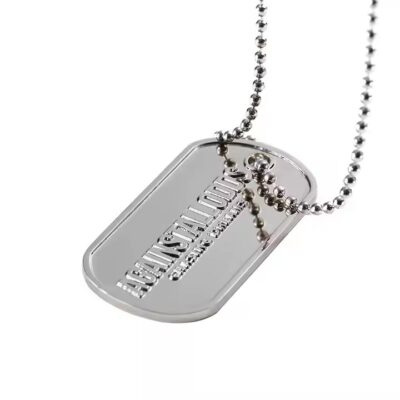 Stainless Steel Military Style Dog Tag with Engraving