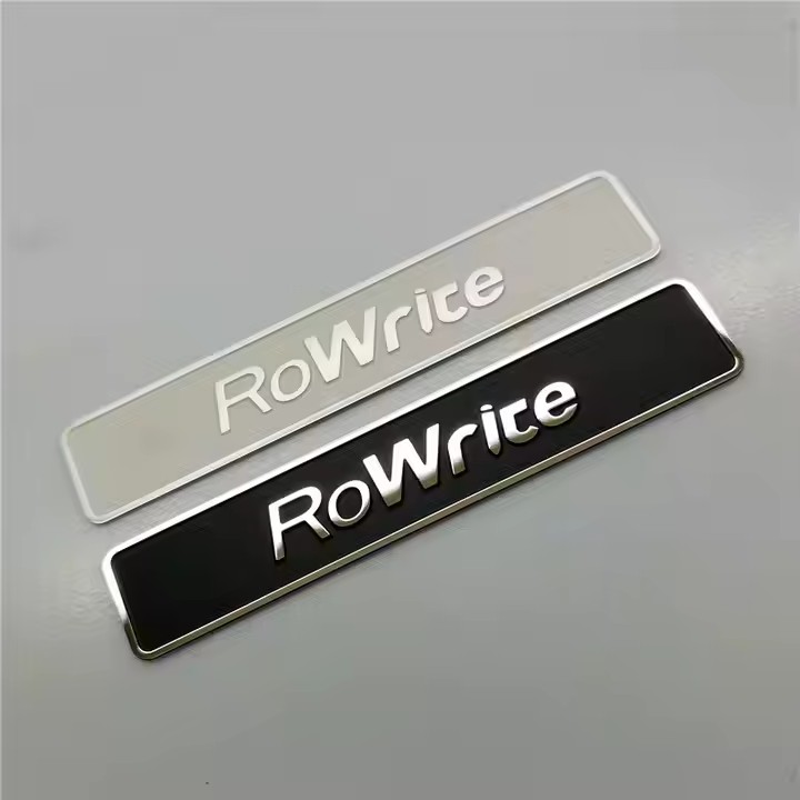 Etched stainless steel metal tag with customized design and durable finish