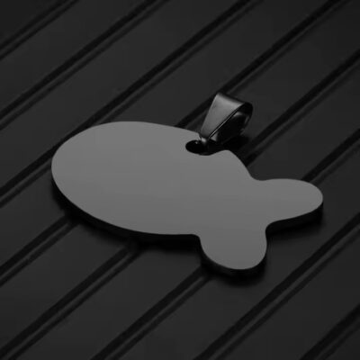 Fish-Shaped Anti-Lost Metal Pet ID Tag