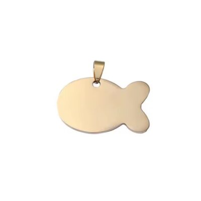 Fish-Shaped Anti-Lost Metal Pet ID Tag