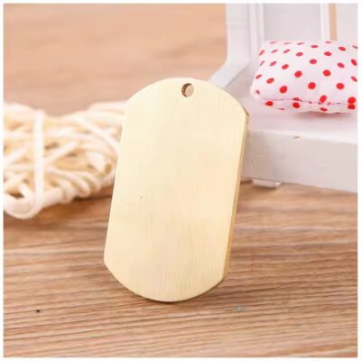 Laser Engraved Gold Brass and Copper Tags for Custom Use