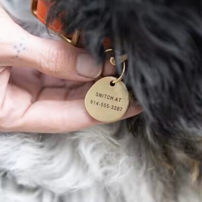Luxury Hand Stamped Brass and Copper Pet ID Tags