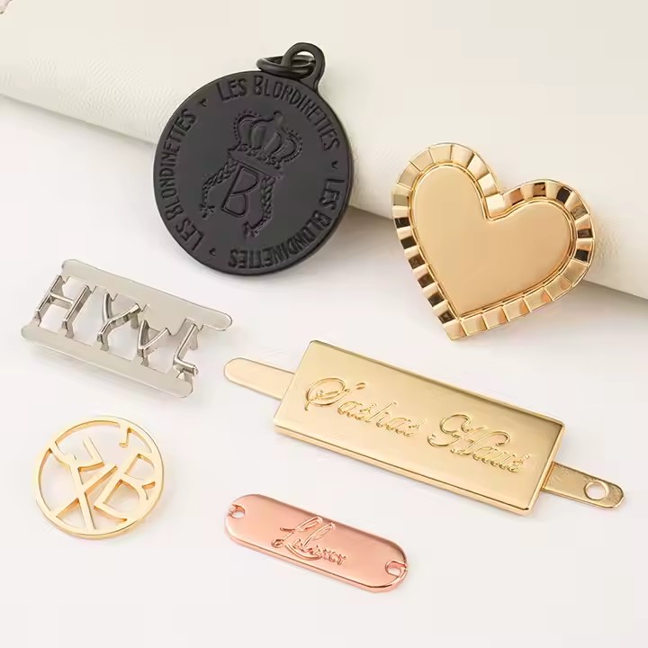 Custom Metal Tags for Swimwear Branding in Unique Shapes