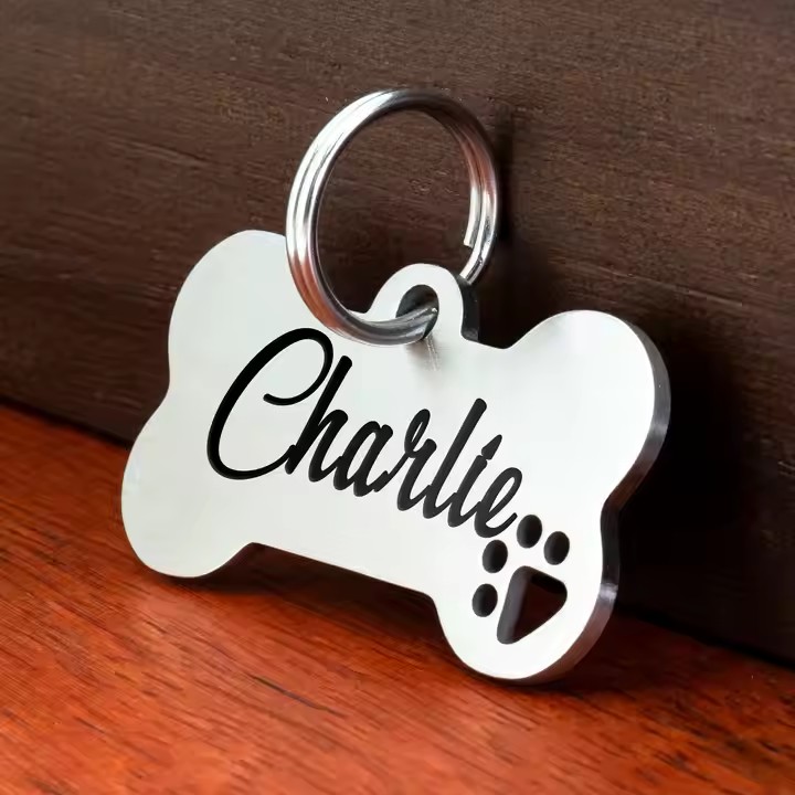 Personalized Laser Engraved Pet ID Tag for Dogs and Cats