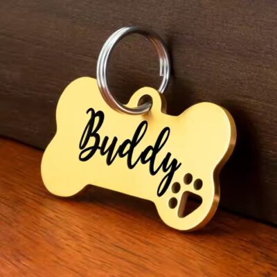 Personalized Laser Engraved Pet ID Tag for Dogs and Cats

