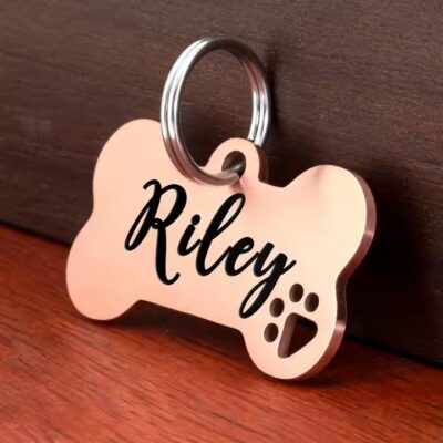 Personalized Laser Engraved Pet ID Tag for Dogs and Cats

