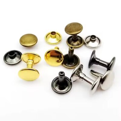 Screw-in and rivet tags for wallets, bags, shoes, and apparel