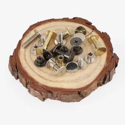 Mini screw-in and rivet brass tags in 4mm, 10mm, 12mm sizes