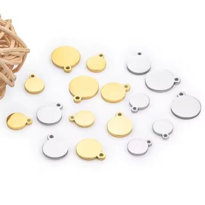 High Polished Stainless Steel Blank Jewelry Tags for Engraving