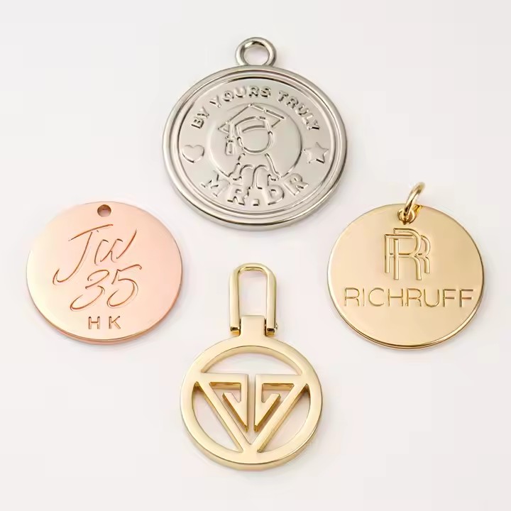Custom Shaped Luxury Metal Tags with Personalized Design