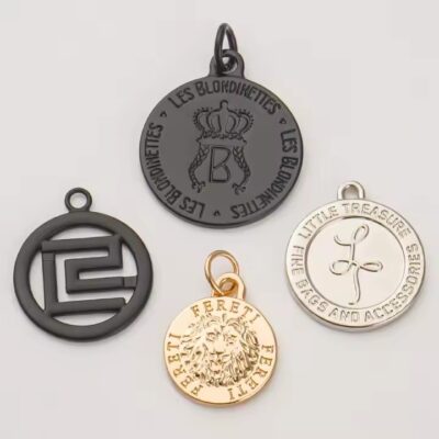 Custom Shaped Luxury Metal Tags with Personalized Design