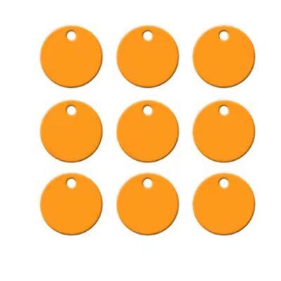 Round Anodized Aluminum Pet ID Tags in Various Colors