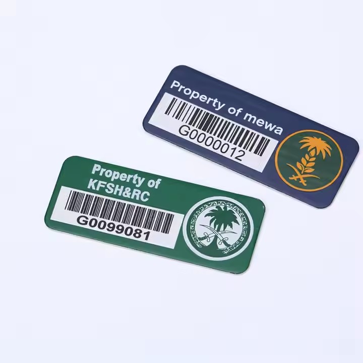 Laser Engraved Metal Serial Number Barcode Tag for Equipment Tracking