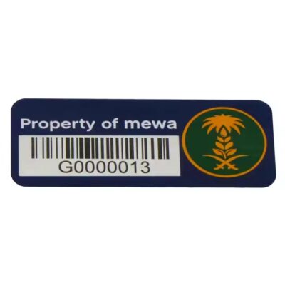 Laser Engraved Metal Serial Number Barcode Tag for Equipment Tracking