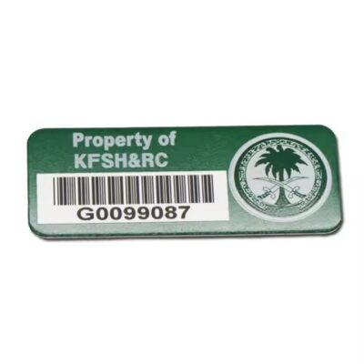 Laser Engraved Metal Serial Number Barcode Tag for Equipment Tracking